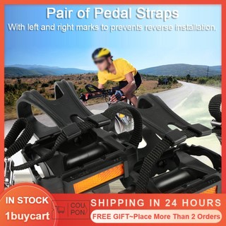 1buycart1 Dây đeo bàn đạp dây nylon không trượt ngăn chặn chân bị trượt với các vết trái và phải để đi xe đạp trên đường núi