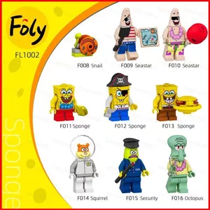 BH2 SpongeBob SquarePants Chủ Đề Anime Series Khối Xây Dựng Đồ Chơi Nhân Vật Hành Động Trẻ Em Quà Tặng Bộ Sưu Tập Trang Trí Nhà Cửa H