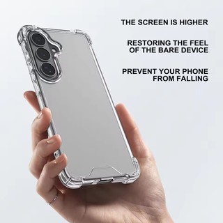 [JLK] ốp lưng s25 fe Lưng Cứng Lai Chống Sốc Cho Samsung Galaxy S26 S25 S24 S23 S22 S21 Ultra Plus FE Edge Vỏ Mềm Trong Suốt S26Ultra Cover Slim