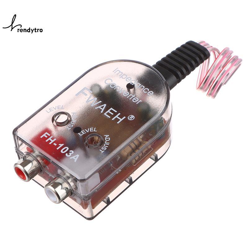 [trendytrove0] Tín hiệu loa cao cấp sang bộ chuyển đổi RCA mức thấp Âm thanh ô tô Bộ chuyển đổi loa siêu trầm cao đến thấp Đẹp