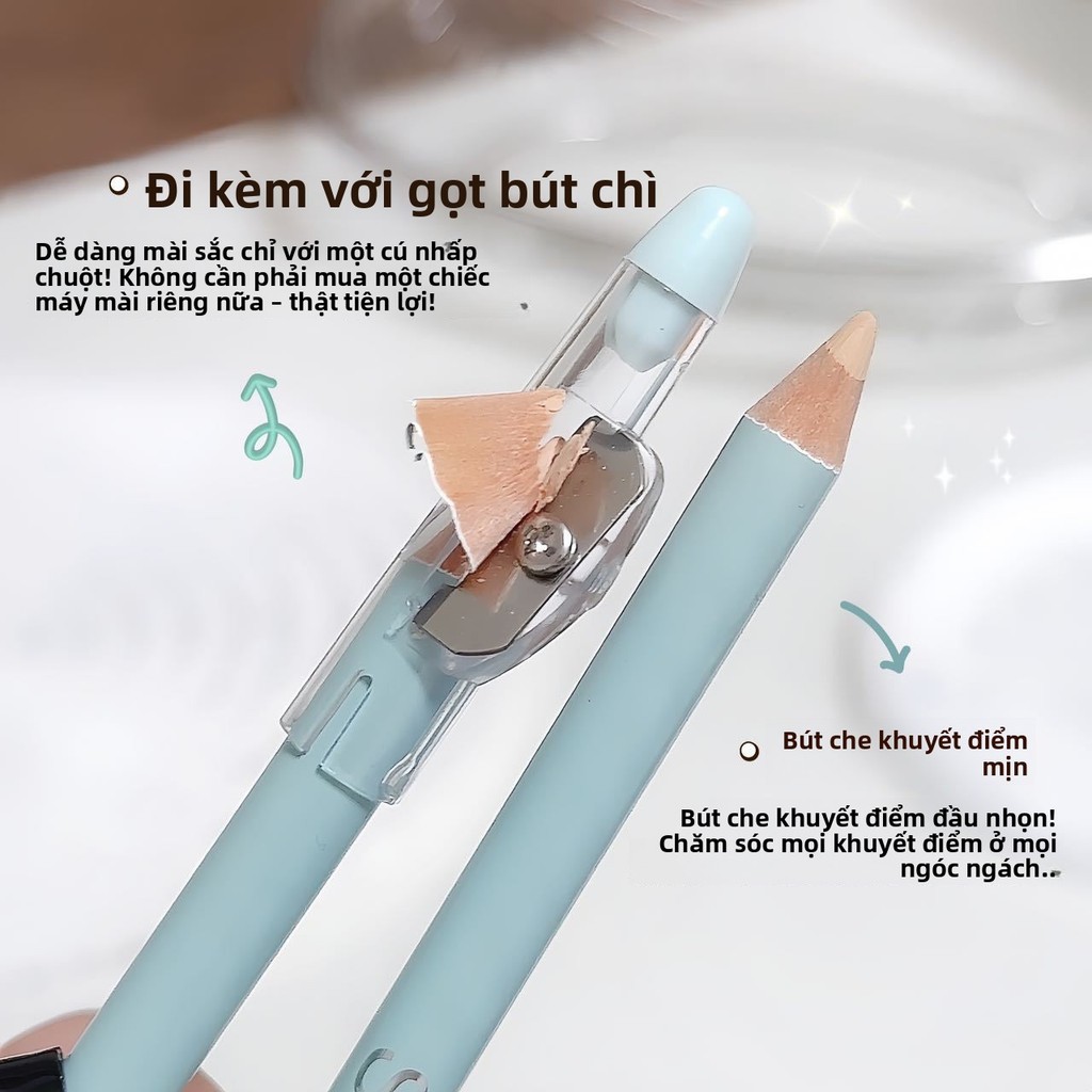 SWEET MINT [Bút che khuyết điểm 2 trong 1] – Che mụn, quầng thâm, đốm nâu, có gọt bút chì tiện lợi