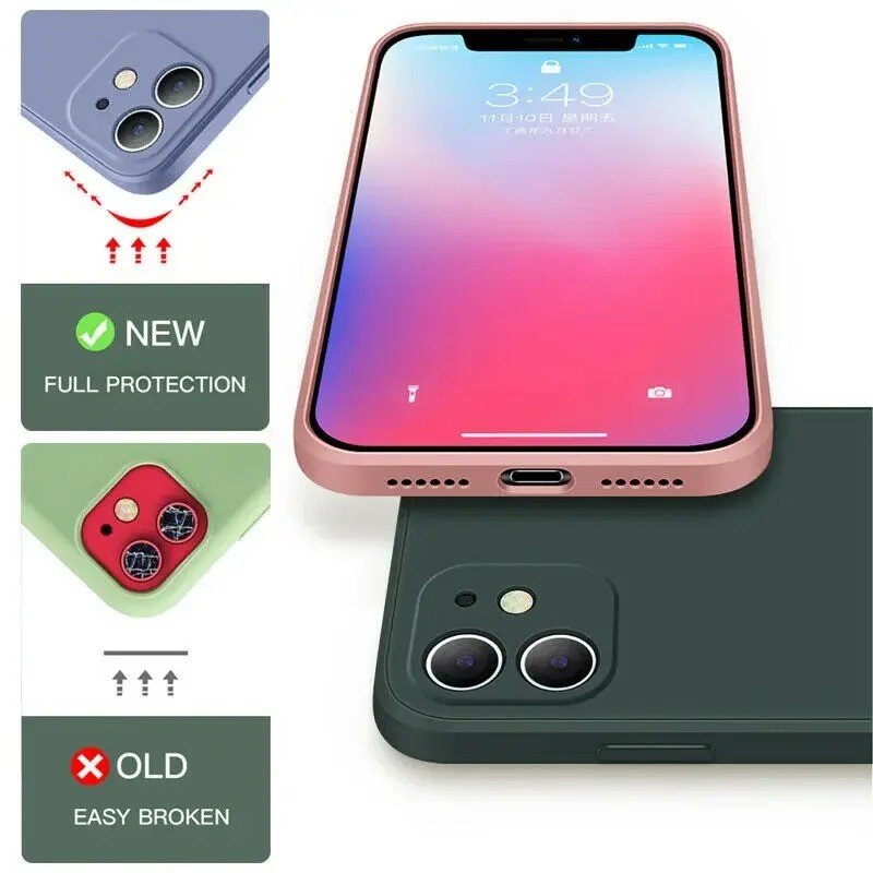 Ốp Lưng Silicon Mềm Cho iPhone 7 8 6 6s Plus SE 2020 2022 Ốp Điện Thoại Chống Sốc Siêu Mỏng Cho iPhone 7Plus 8Plus 6Plus 6sPlus Chất Lỏng Mềm TPU Bảo Vệ