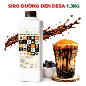 Siro Đường Đen DESA Chai 1.3Kg Đậm Vị Ngọt Ngào - Chuẩn Vị Thơm Ngon Cho Đồ Uống