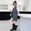 Áo Vest Denim bé gái mùa hè phong cách mới cho trẻ em Áo khoác thời trang không tay màu trơn