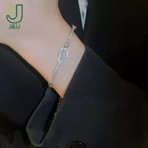 Vòng tay zircon lấp lánh, điều chỉnh linh hoạt - Sang trọng và nhẹ nhàng dành cho nữ, lý tưởng cho đám cưới hoặc làm quà tặng sinh nhật.