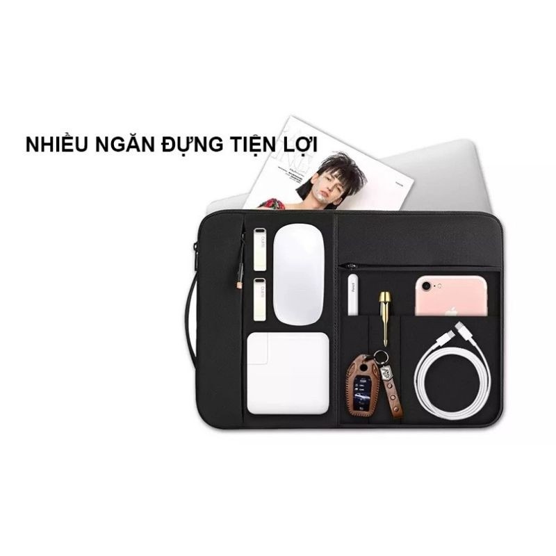 [Chính Hãng] Túi Chống Sốc Laptop / Macbook Wiwu Alpha Slim Sleeve - Dáng Xách Dọc Thời Trang, Kháng Nước, Đệm Nhung