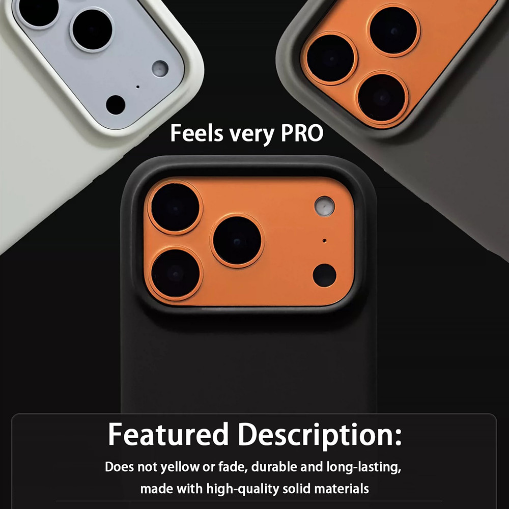 Ốp điện thoại silicon lỏng màu xám từ tính cho iPhone 17 Pro Max 17Air 16 Plus 15 14 13 Vỏ bảo vệ chống sốc