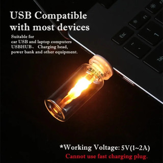 Đèn LED USB Nhấp Nháy Nến 5V Ngọn Lửa Đèn Ngủ Mờ Kính Trong Suốt Trang Trí Điều Khiển Cảm Ứng Chiếu Sáng Tâm Trạng Cho Xe Ô Tô Đèn Gia Đình