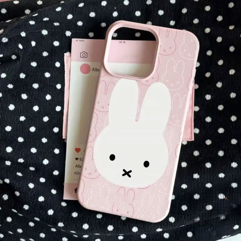 Thỏ sao đầy màu sắc Vỏ điện thoại dành cho iPhone 14 15 16 13 12 11 Pro Max Xs Max XR 17 Air Vỏ iPhone màu hồng