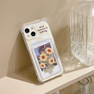 Dành Cho IPhone 17 16 15 14 13 12 11Pro Max X XR XS Max 7 8 Plus Hoa hướng dương hoa thẻ trường hợp điện thoại