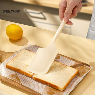 Thìa silicone nhà bếp tiết kiệm không gian, dụng cụ cạo có thể điều chỉnh, tay cầm tiện dụng, chịu nhiệt, thiết kế hồ quang hai mặt