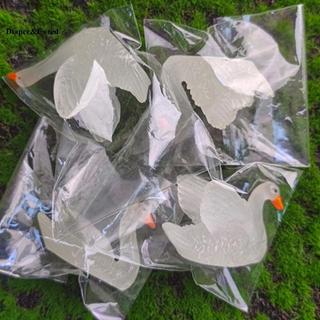 DIAPER & CORED 1Pc Dạ Quang Thiên Nga Mini Micro Phong Cảnh Trang Trí Nhựa DIY Nhà Búp Bê Trang Trí Nhà YTH