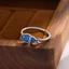 Nhẫn nữ adjustable màu xanh, thiết kế cute thú cưng, thời trang cá tính