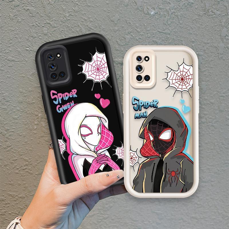 Ốp Lưng Cho OPPO A72 4G A92 A52 Hoạt Hình Silicon Phụ Kiện Vỏ Điện Thoại Mềm TPU Spider Man Cool Boy Angel Eye Chống Sốc Ốp Lưng