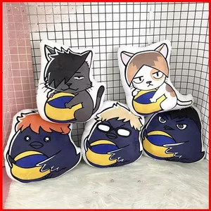ST2 Haikyuu!! Gối Mèo Sang Trọng Đệm Shoyo Hinata Kenma Kageyama Tsukishima Búp Bê Nhồi Bông Hai Mặt Trang Trí Hoặc