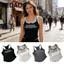 Áo Tank Top FEDAOG chặn màu, có miếng đệm ngực, thiết kế ngọt ngào và độc đáo theo kiểu Mỹ
