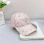 Mũ bóng chày mềm mại phong cách Hàn Quốc với họa tiết hoa, che mặt hiệu quả và hợp mốt