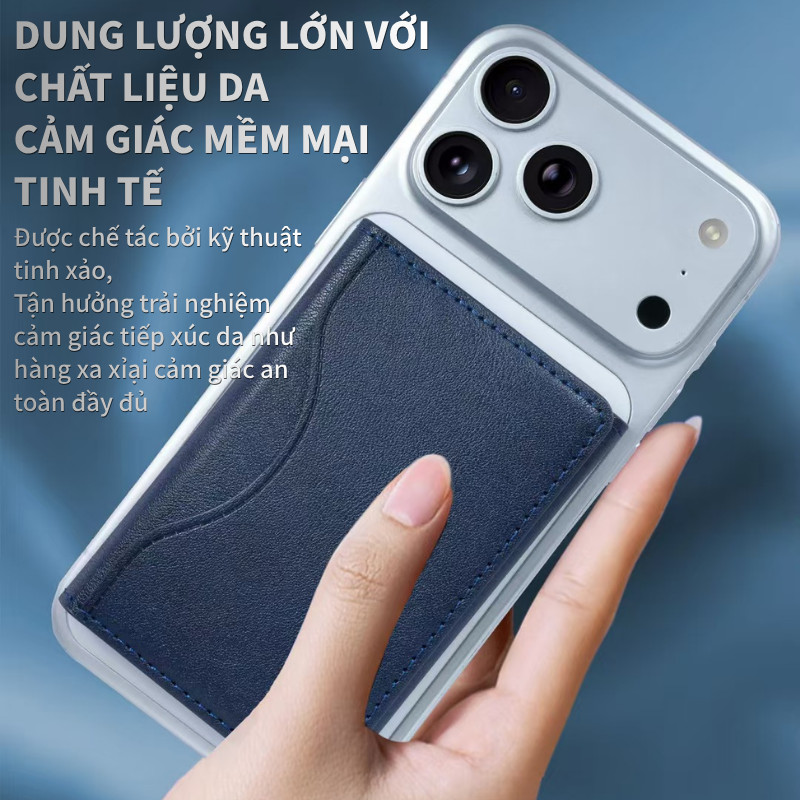 Ví Đựng Thẻ Magsafe – Ví Từ Tính Làm Giá Đỡ Điện Thoại, Thiết Kế Dung Tích Lớn, Phụ Kiện Di Động Đa Năng