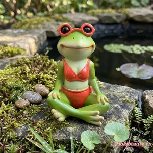 Tượng Ếch Thiền Đồ Bơi Sáng Tạo Hình Ếch Đồ Trang Trí Nhà Cửa Cho Những Nơi Ngoài Trời Trong Nhà
