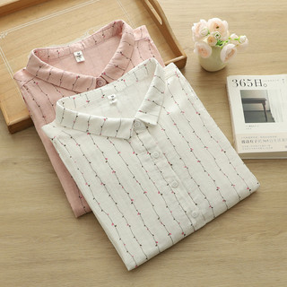 Áo sơ mi cardigan nữ chất liệu cotton cao cấp Mori Nhánh, dáng rộng, họa tiết sọc