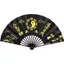 Quạt Cổ 33cm Đạo Giáo Tự Nhiên Mạ Vàng Khắc Gấp Quạt Phong Cách Trung Quốc Đen Vàng Quạt Khiêu Vũ Di Động Di Động Quạt Tre Di Động 260419