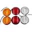 Điện Ba Gót Bốn Gót Phía Sau Đuôi Xe Tải Xe Điện Đỏ Trắng Vàng 10cm Tròn LED Bật Phanh 12V