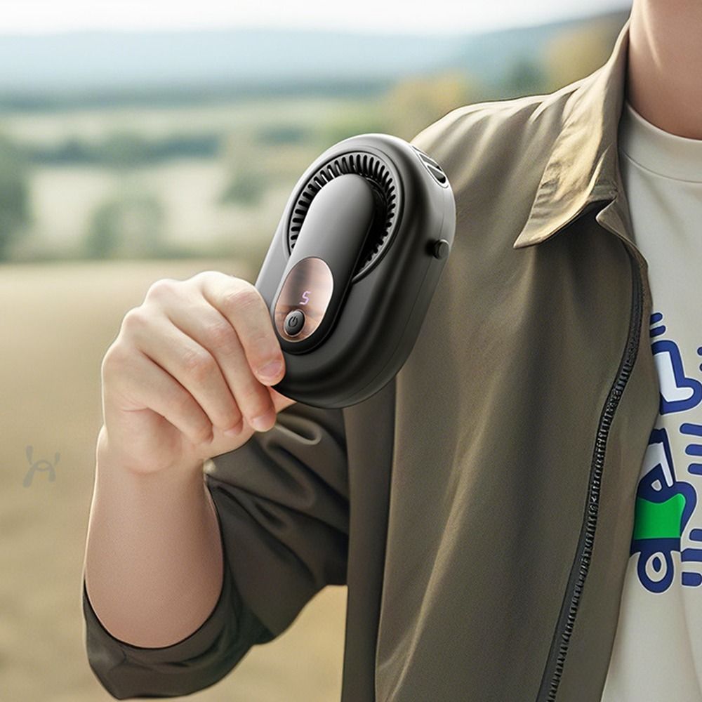 Quạt Kẹp Eo DOAOV78N, Quạt Treo Cổ Mini 5 Chế Độ, Làm Mát Chống Thấm Nước Nhẹ Tay Mini Quạt Điện Câu Cá Cắm Trại