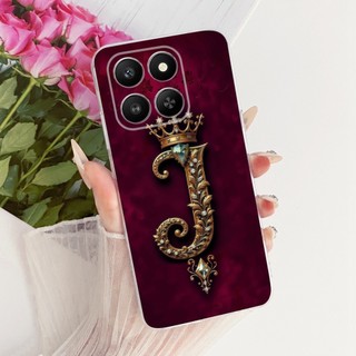 Dành Cho Honor X7D LGN-NX1 Vương Miện Thời Trang Ban Đầu Chữ Cặp Đôi Ốp Điện Thoại HonorX7d X 7d 4G 5G Vỏ TPU Silicon Mềm