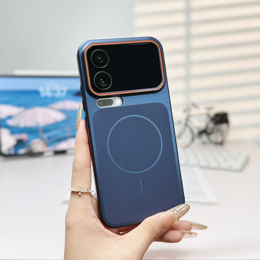 Sơn kim loại Vỏ điện thoại từ tính cho Xiaomi 17 Pro Pro ProMax Nút PC cứng Bảo vệ chống sốc Thời trang đơn giản