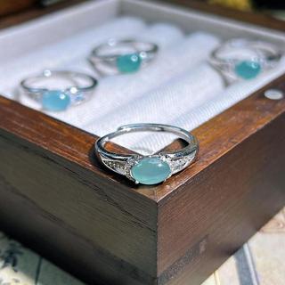 Nhẫn Nữ Đính Đá Ngọc Xanh Ánh Thủy Nữ – Kiểu Dáng Quý Phái, Nhẹ Nhàng & Thời Trang Thanh Lịch Thiết Kế Freesize