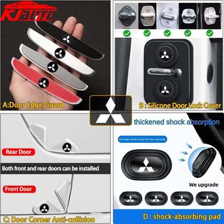 Mitsubishi Cửa Ô Tô Chống Va Chạm Dải Cửa Ô Tô Cản Góc Cửa Silicon Khóa Bảo Vệ Bao Silicon Giảm Sốc Miếng Lót Cho Ralliart Xforce Mirage Triton Xpander Lancer ASX