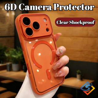 Ốp Điện Thoại Từ Tính Trong Suốt 6D Sang Trọng Cho iPhone 17Pro Max 12 13 14 15 16 Pro Max PC Vỏ Chống Sốc Có Vỏ Bảo Vệ Camera