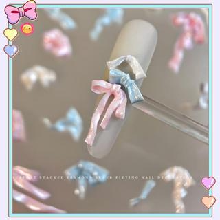 [beautifulhome] 50 Cái Nơ Móng Tay Nghệ Thuật Trang Trí 3D Satin Ánh Sáng Móng Tay Quyến Rũ Ruy Băng Đầy Màu Sắc Nơ Kim Cương Giả DIY Dụng Cụ Làm Móng Tay Phụ Kiện [Làm Đẹp]