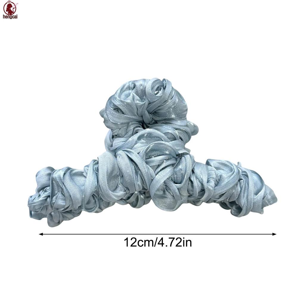 Kẹp tóc satin thanh lịch phong cách Pháp, chống trơn trượt, phù hợp với nhiều loại tóc