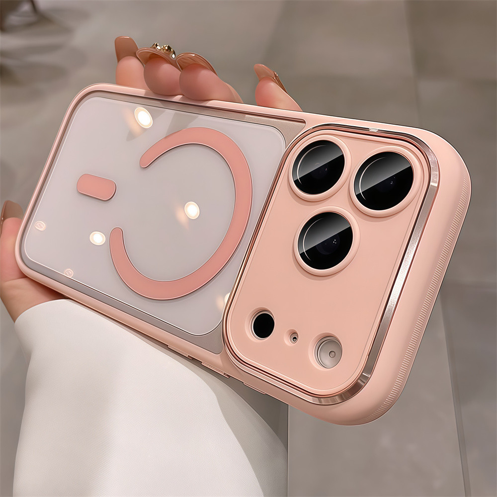 Ốp điện thoại từ tính chất lượng cao và độ thấm cao cho iPhone 17 Pro Max 13 14 15 16 pro max Bảo vệ ống kính chống rơi Vỏ cứng bảo vệ điện thoại