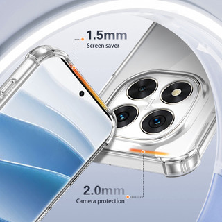 Dành cho Redmi Note 14 Pro Plus 4G / 5G Ốp điện thoại cứng pha lê trong suốt chống rơi 4 chiếc Vỏ mỏng chống sốc