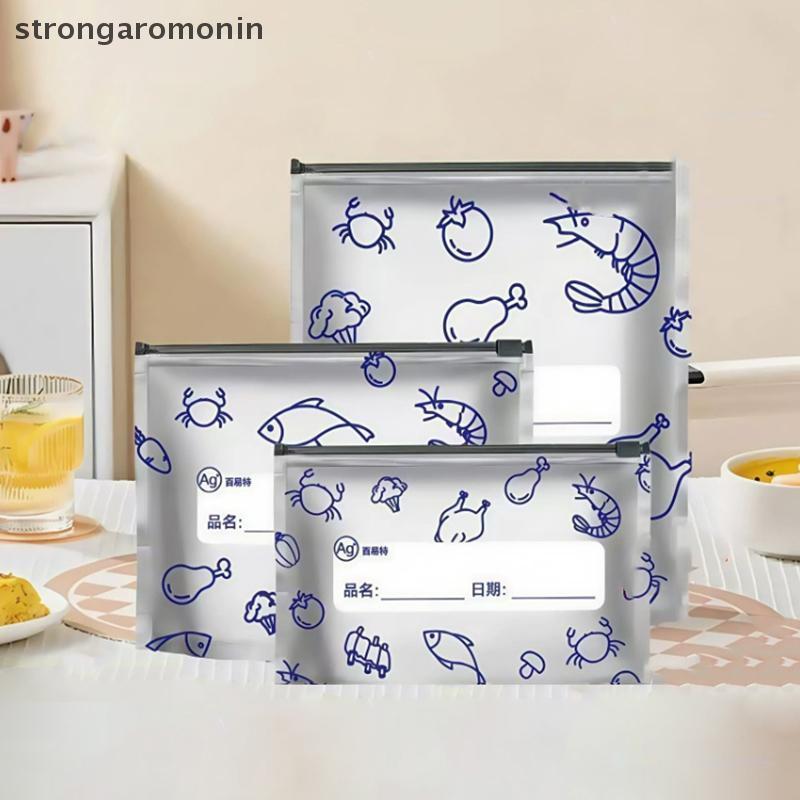ST Lá Nhôm Tươi Túi Giữ Tự Có Thể Tái Sử Dụng Túi Đóng Gói Tủ Lạnh Tủ Đông Tránh Ánh Sáng Dày Thực Phẩm Túi Bảo Quản Thịt Trái Cây ST