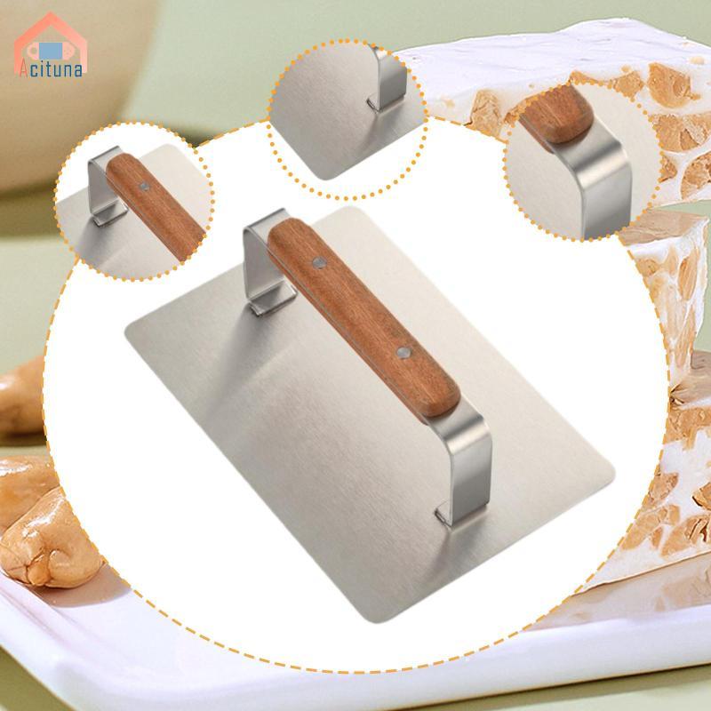 Acutuna Hạng Nặng, Tay Cầm Bằng Gỗ, Máy Nghiền Hamburger Inox, Cho Burger Nướng Bông Tuyết Sắc Nét Nougat