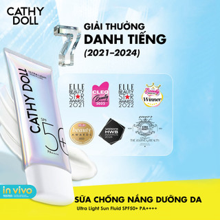 Sữa Chống Nắng Cathy Doll Ultra Light Sun Fluid SPF50+ PA++++ Thấm Nhanh, Không Gây Nhờn Dính Và Hỗ Trợ Bảo Vệ Da 40ml
