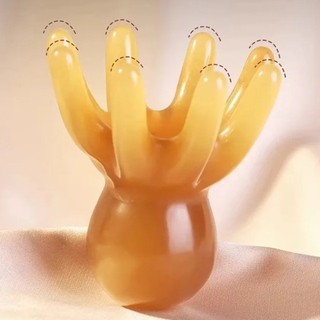 Lược Massage Bạch Tuộc JiKK, Đầu Chống Rụng Tóc Kinh Tuyến Cạo Đầu Máy Mát Xa, Nhựa Di Động 8 Răng Da Đầu Dụng Cụ Mát Xa Hàn Quốc