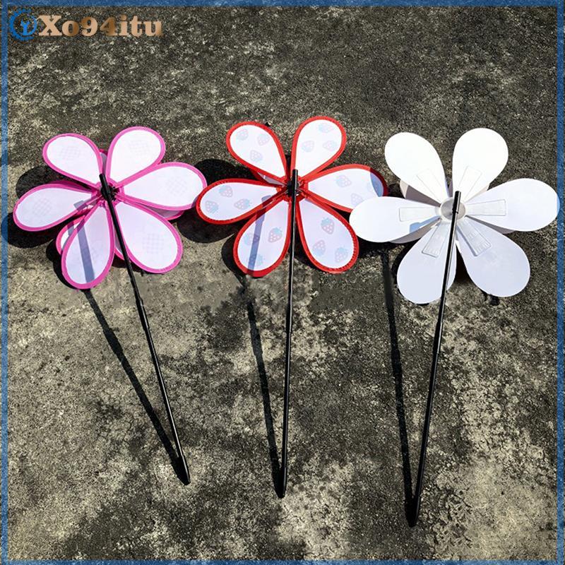 XOITU 1 Chiếc Ngoài Trời Hai Lớp Cối Xay Gió Màu Đồ Chơi Trẻ Em Nhiều Màu Sắc Gió Spinner Nhà Trang Trí Sân Vườn Công Viên Cảnh Quan Trang Trí VN