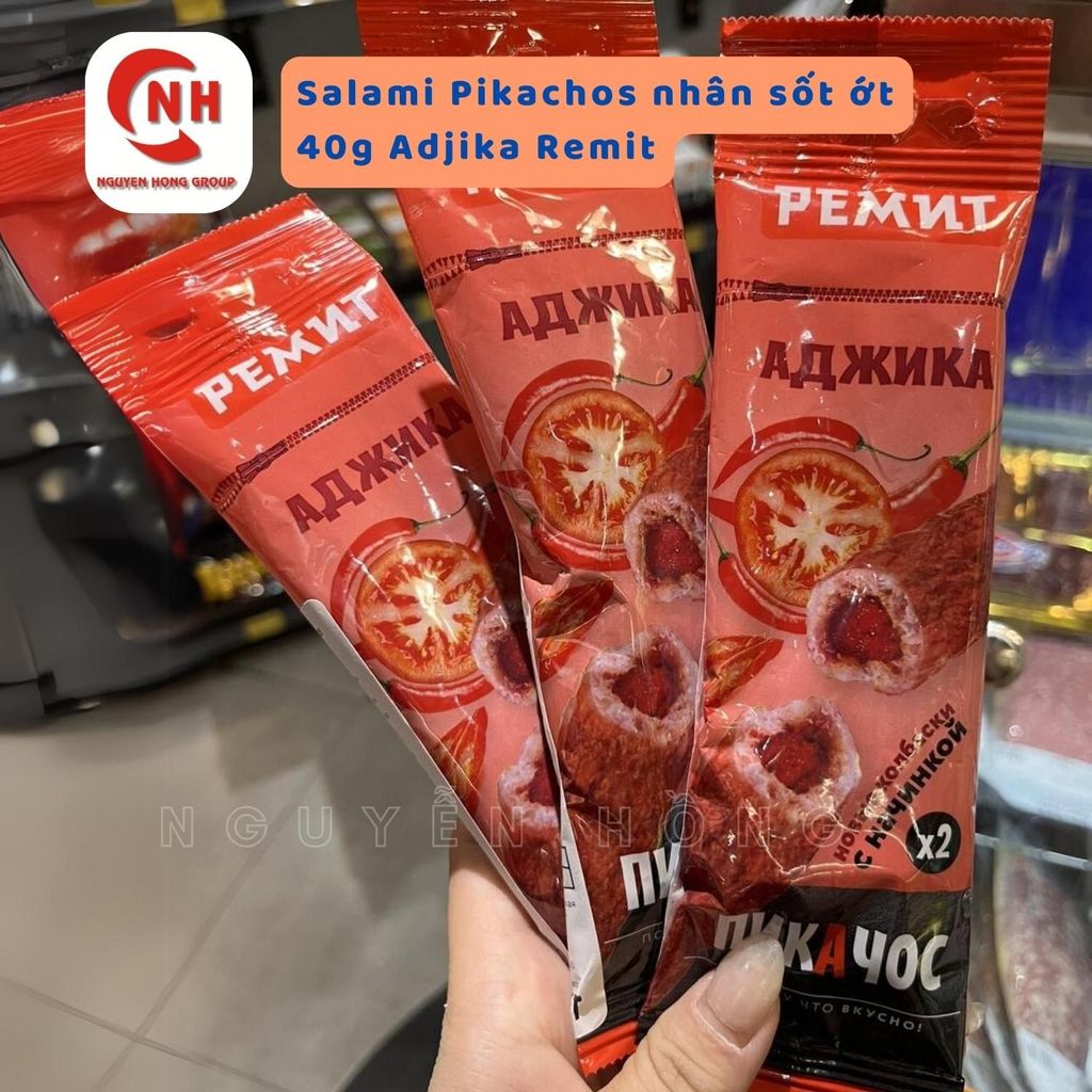 Salami que hun khói Pikachos 40g Remit nhập khẩu Nga