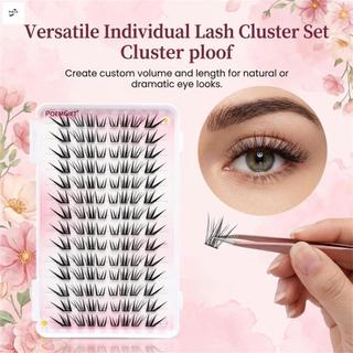 28 Cặp Lông Mi Giả Mèo Manga Phong Cách Sợi Tự Nhiên C Curl Chiều Dài Hỗn Hợp Trang Điểm Màu Đen
