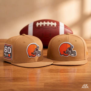 Mũ Snapback Unisex màu nâu 9FIFTY có miếng dán bên chống nắng - Phù hợp cho nam và nữ