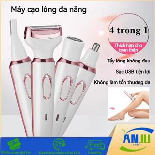 Máy Triệt Lông Toàn Thân Cho Nữ 4 Trong 1, Không Dây, Tiện Lợi, Máy Cạo đa Chức Năng