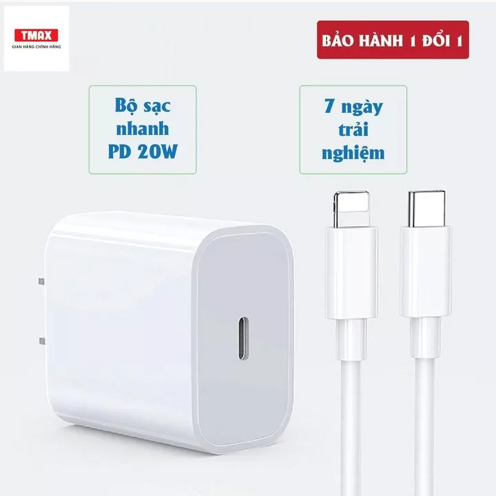Bộ sạc nhanh 20W PD cho 5 - 14PRM (củ sạc + cáp sạc nhanh). Sạc 60p lên 80% Pin - Dây sạc nhanh, Dây sạc điện thoại – 6