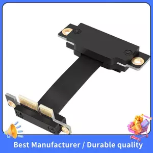 Cáp nâng PCIE X1 Dual 90 độ Góc phải PCIe 3.0 X1 sang X1 Cáp nối dài 8Gbps PCI Express 1X Riser Card
