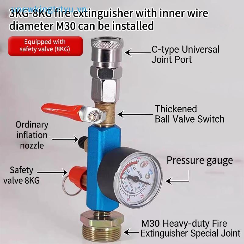 Bộ chuyển đổi máy bơm không khí Unewtyu PCP có bộ chuyển đổi bình chữa cháy Đầu nối bình khí nhỏ chống rò rỉ để nạp lại VN