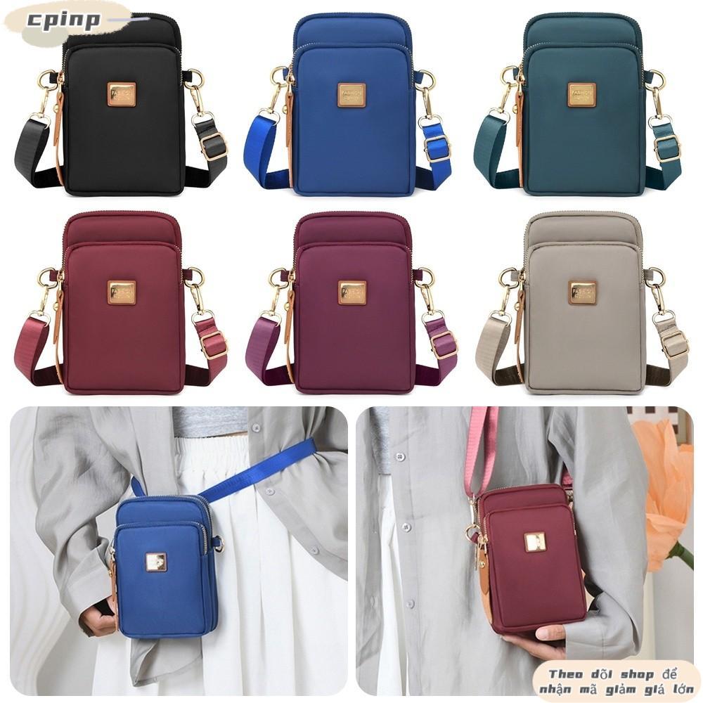 Túi đeo chéo CPINCP, đeo vai vuông Nylon chống nước hợp thời trang, nhiều ngăn, dây đeo rộng, cho nữ