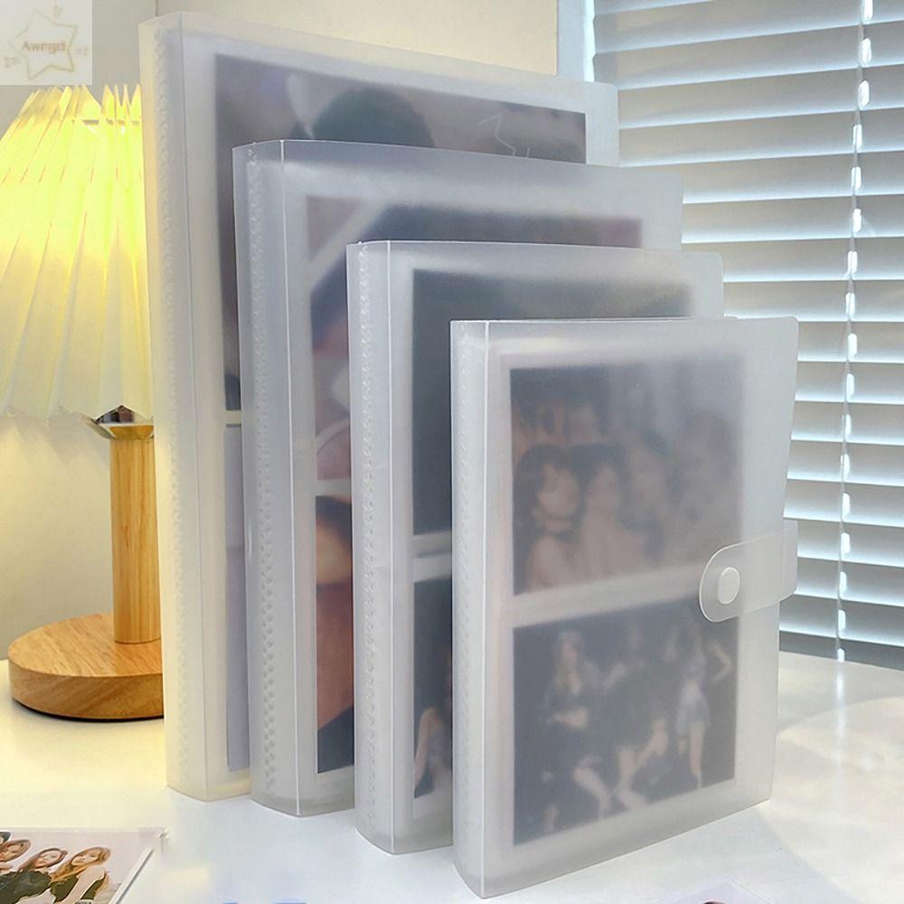 AWNGD 1 Cái Hộp Đựng Thẻ Hình Ảnh, Album Ảnh Sách PVC, Sáng Tạo Trong Suốt 80 / 160 Khe Cắm 3 / 4 / 5 / 6 / 7 Inch Photocard Chủ Thần Tượng Ngôi Sao